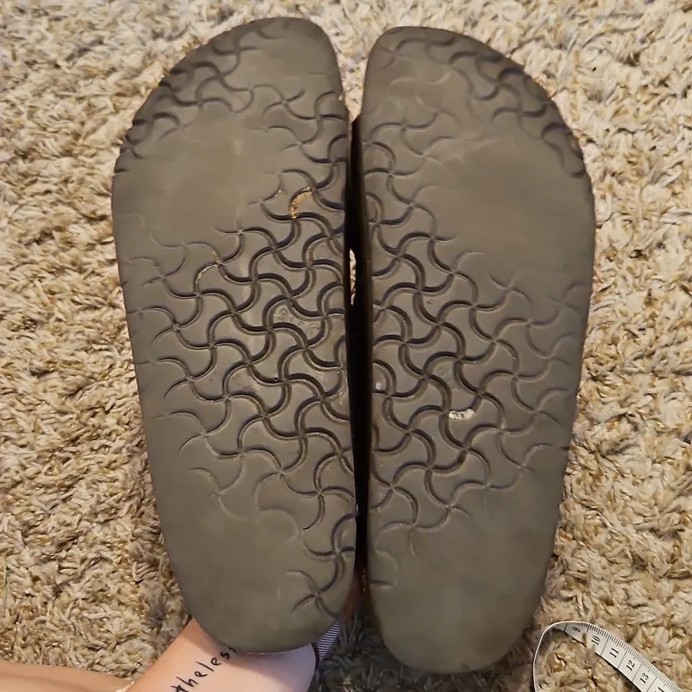 Birkenstock Arizona Brown Leather Sandals Size 46 | Classic Two-Strap Slides